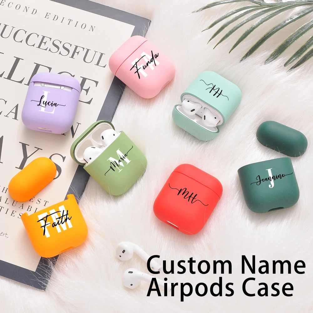Персонализированный Чехол с именем для Airpods 1 2 Pro 3 чехол индивидуальное имя AirPods