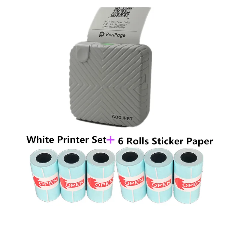 New Arrival P6 mini thermal bluetooth photo printer for mobile white sticker paper