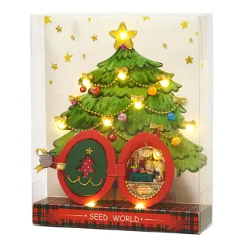 

Creative Beautifully Crafted DIY Cottage Meet Christmas Style Building Model Toys Christmas Presents Wooden Assembly