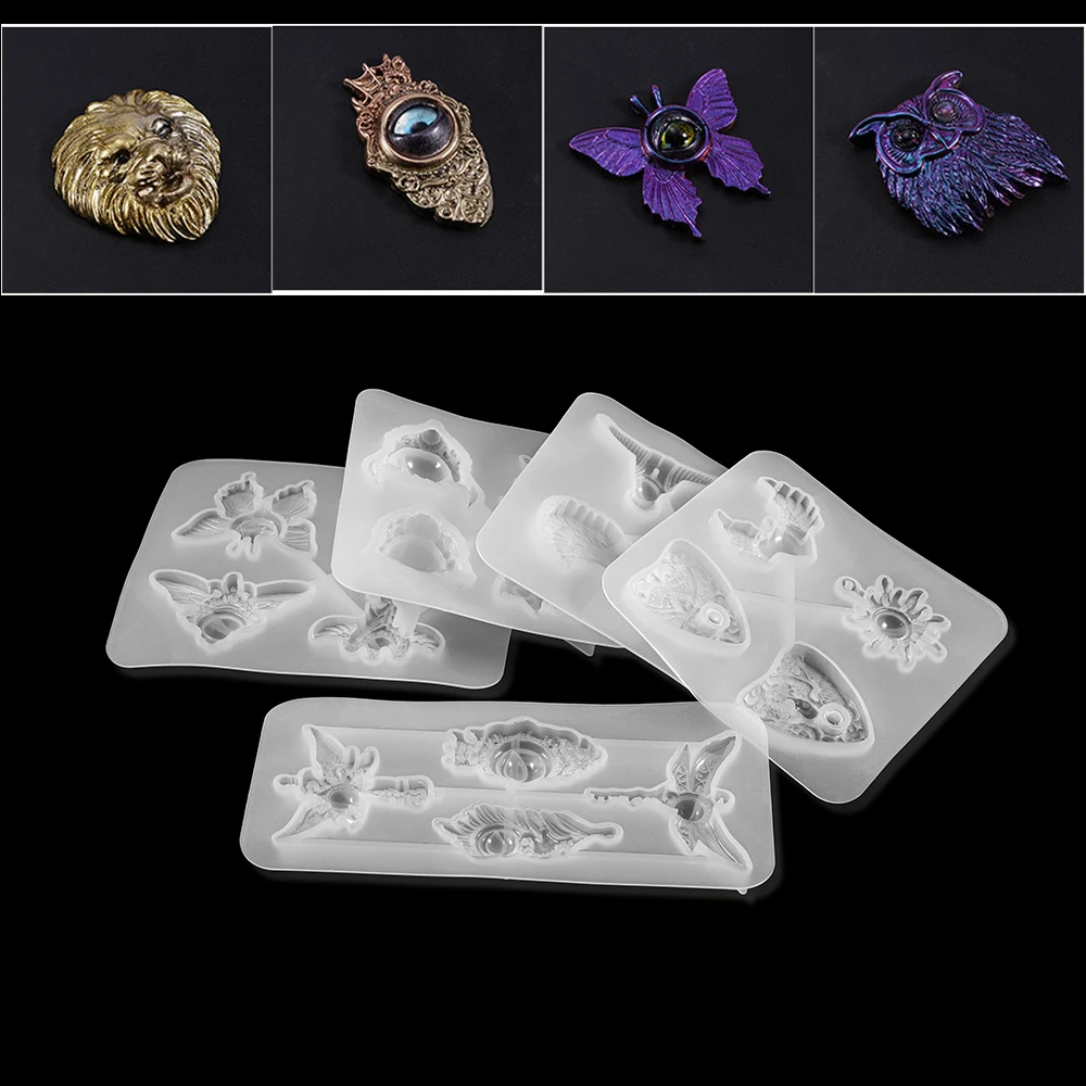 

Transparent Resin Crystal Epoxy Mold Devil Series Eye Owl Jewelry Casting Silicone Mold For DIY Jewelry Crafts Making Mold Tools
