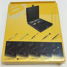 BERGEON 30081-A10 деревянная коробка с 10 шт. пластиковой головкой отвертка ремонт часов