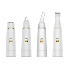 Электрический эпилятор, безопасный триммер для волос, четыре в одном, удаление волос, Usb, портативный эпилятор, несколько разъемов, круглое Бритье