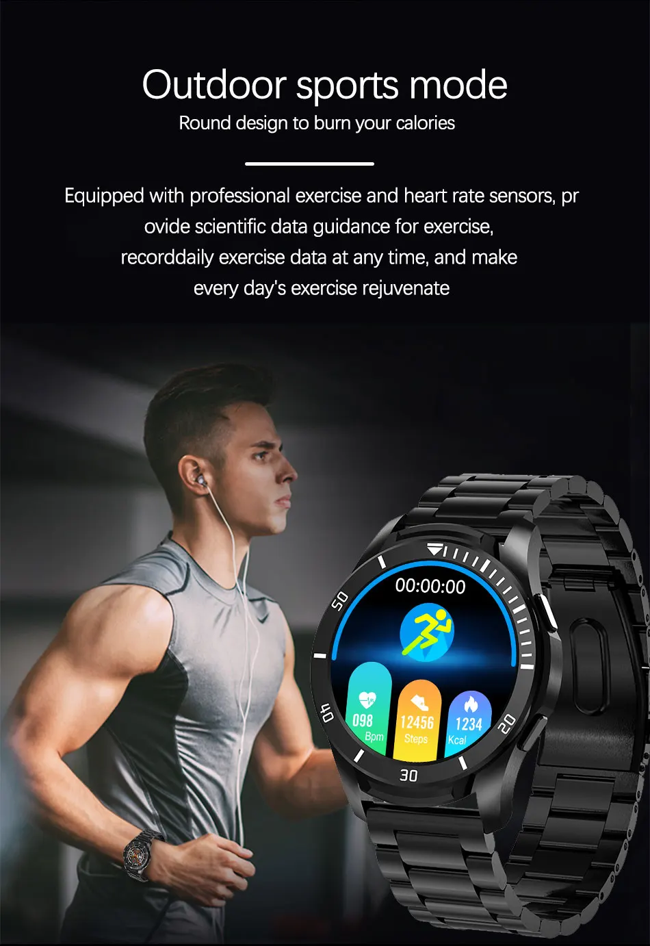 Lige relógio smartwatch masculino, relógio inteligente, esportivo,