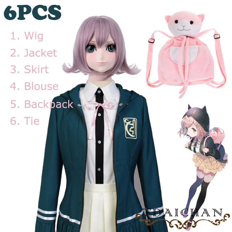 Комплект из 6 предметов Danganronpa Chiaki Nanami костюм для косплея Dangan Ronpa Униформа куртка