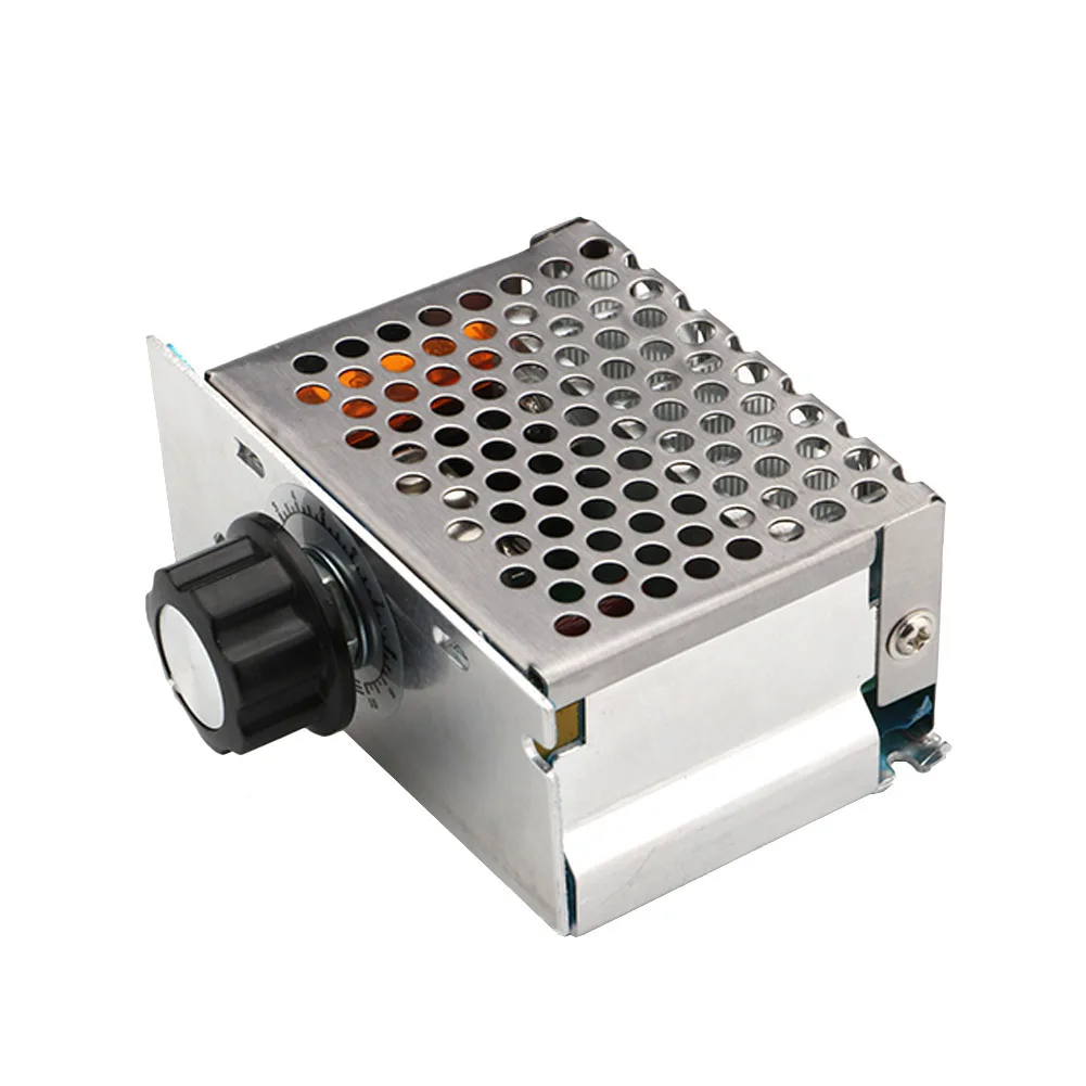 

Professional Voltage Regulators 4000W 220V High Power SCR Speed Controller Electronic Voltage Regulator Governor Thermostat HR