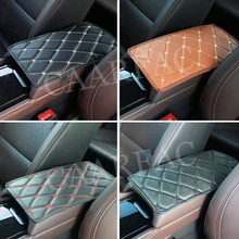 Cubierta de compartimento de reposabrazos para asiento de coche, cubierta de cuero de microfibra, decoración Interior modificada de uso General para coche Universal