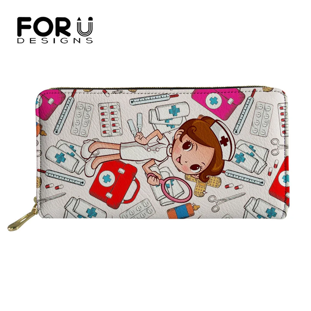 FORUDESIGNS Caroon бумажник с узором для кормящих девушек женщин Модный женский клатч