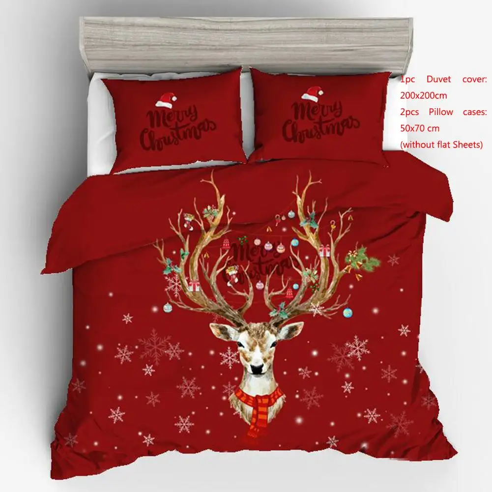 

New Design 2019 3Pcs Duvet Cover Plaid Stripes Quilt Cover Skin Care Cotton Bedclothes 3D Quilt Christmas Duvet Cover