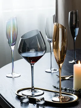 

Crystal Glass Wine Glass Cup Champagne Glass Cup Bar Party Pub Colorful Glass Goblet Creative Cocktail Glass Mug Drinking Glass