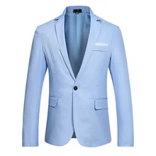 Luclesam blazer masculino moda coreana, outono casual com um botão, jaqueta e blaser masculino