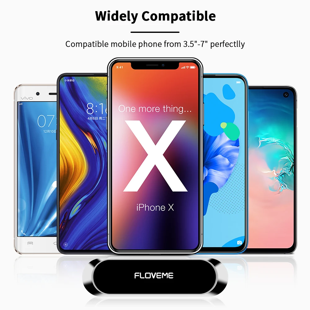 FLOVEME мини полоса форме магнитный держатель для телефона в машину для iPhone смартфон металлический магнитный Автомобильный держатель для телефона в машине настенный держатель для телефона