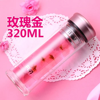 

Vacuum Flask Portable Chilly Water Bottle Glass Stainless Steel Insulated Bottle Outdoor Botellas Para Agua Glass OO50BL