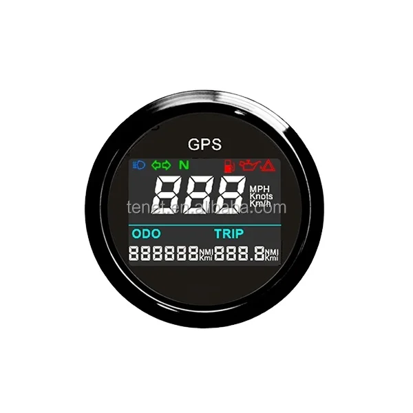 디지털 속도계 GPS 표시등 장착, 여행 카운터 52mm