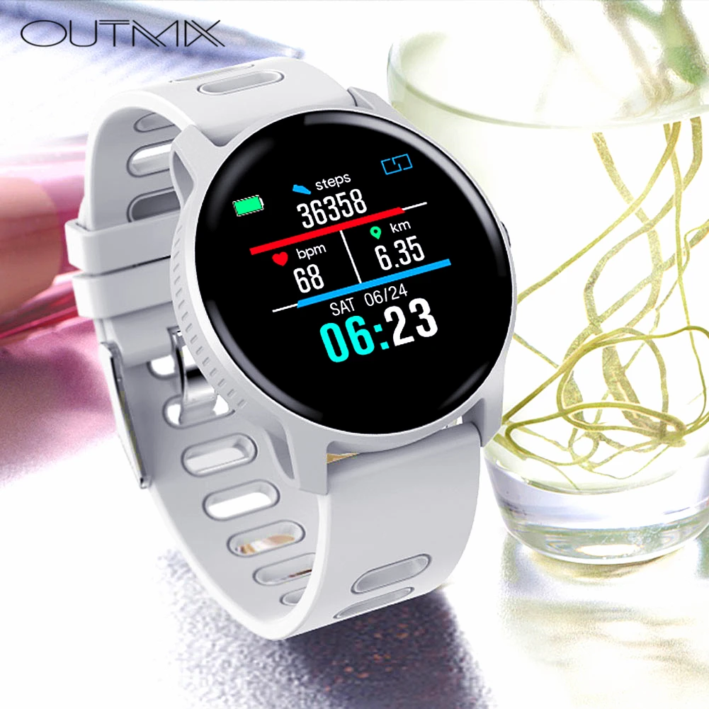 

Hot S08 Men Sport Pedometer Smart Watch IP68 Waterproof Fitness Tracker Heart Rate Monitor Women Clock Smartwatch