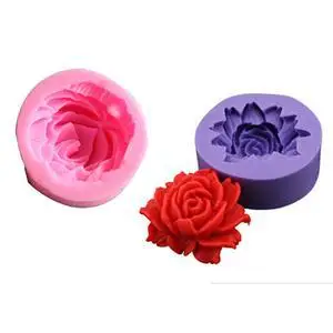 

1 pc 3D Rose Flower Fondant Silicone Mold Mould Baking Cake Cookies Form Chocolate Soap Sugar 3.5x3.5x1.6cm Craft Cupcake Mold