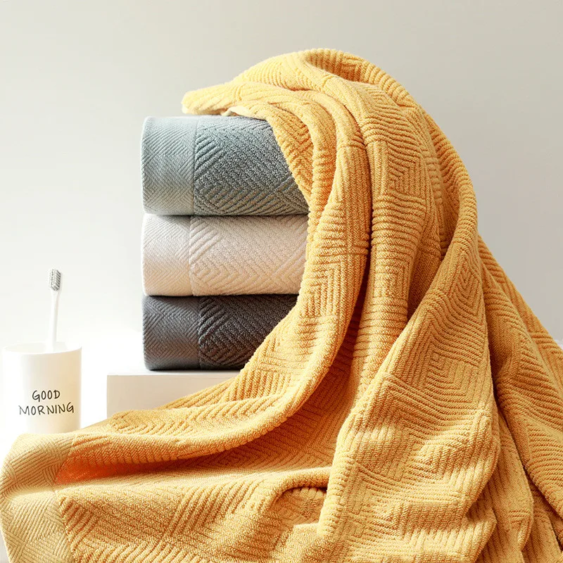 Cotton Bath Towels Set Soft Solid Color Women Large Face Towel Highly Absorbent Bathroom Towels Adults Hand Washcloths 3Pcs bath towels cotton towel cotton face towels