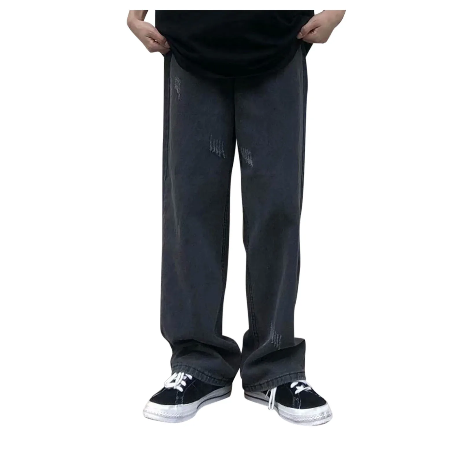 Men's Fashion Wide Leg Pants Large Size Loose Jeans Street Straight Pants Drop Pants Casual Loose Trousers pantalones hombre 1