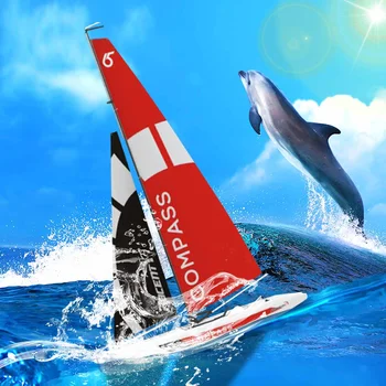 

High Quality Volantexrc 791-1 65CM 2.4G 4CH Rc Boat Pre-assembled Sailboat Without Battery Toy RC Tiny Gift Present Kid Toys