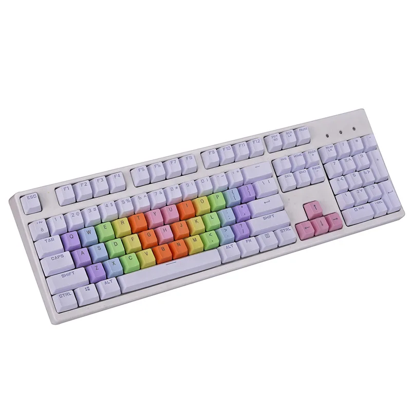 Cherry PBT Word Penetration Keycaps 37keys Shot Translucidus Backlight Backlit Rainbow Keycaps for