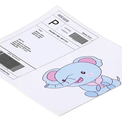 Methdic 100 pcs Clear Shipping Labels Mailing Labels Half Sheet 8.5x11inch