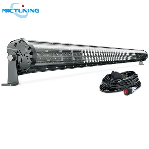 MICTUNING M2 двухрядный 52 ''инновационный светодиодный светильник-бар супер яркий внедорожный рабочий светильник с жгутом проводов для Jeep ATV Truck - Цвет: with Wiring Harness
