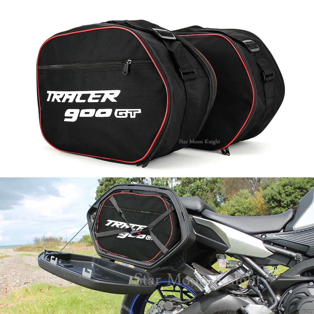 1 pair Motorcycle side luggage bag saddle liner bag for Yamaha TRACER
