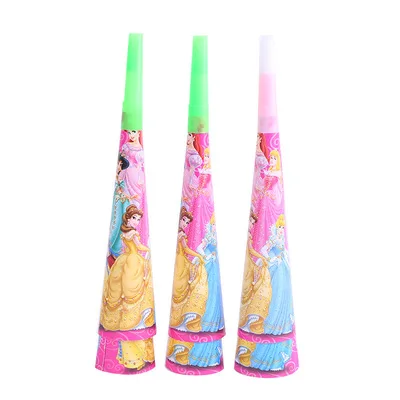 Disney Princess one years old birthday party Disposable tableware decor banner Cake stand decoration birthday party supplies horn-6pcs