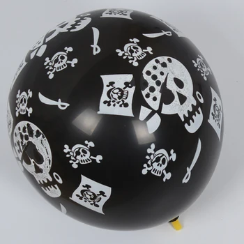 

100 Pcs 12 Inch Halloween Horror Human Skeleton Cat pattern Balloons Bar Home Ghost Festival Party Decoration Supplies