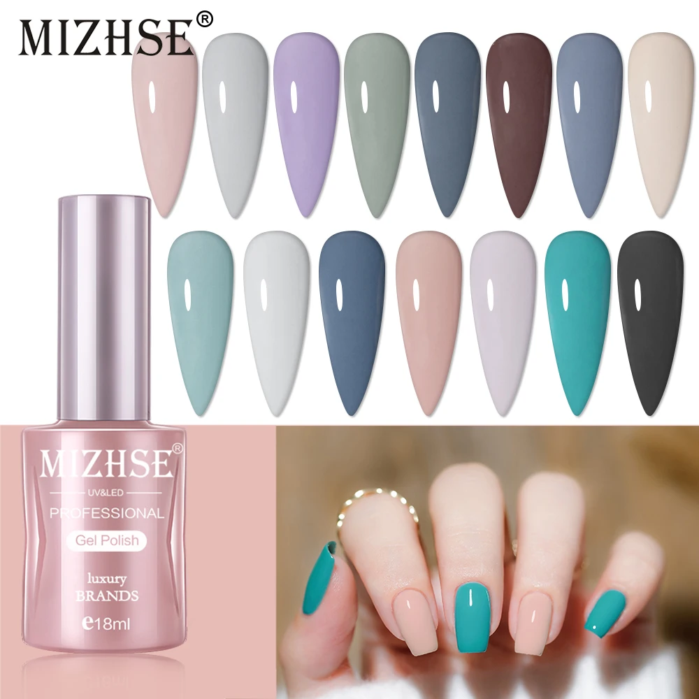 MIZHSE 18 мл Гель-лак 15 цветов Матовый УФ-гель для ногтей лак цветная основа верхнее