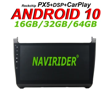 

Navirider GPS navigation For POLO V 2015 full touch screen 10.1" Car android 10 8core 64gb rom radio bluetooth player stereo