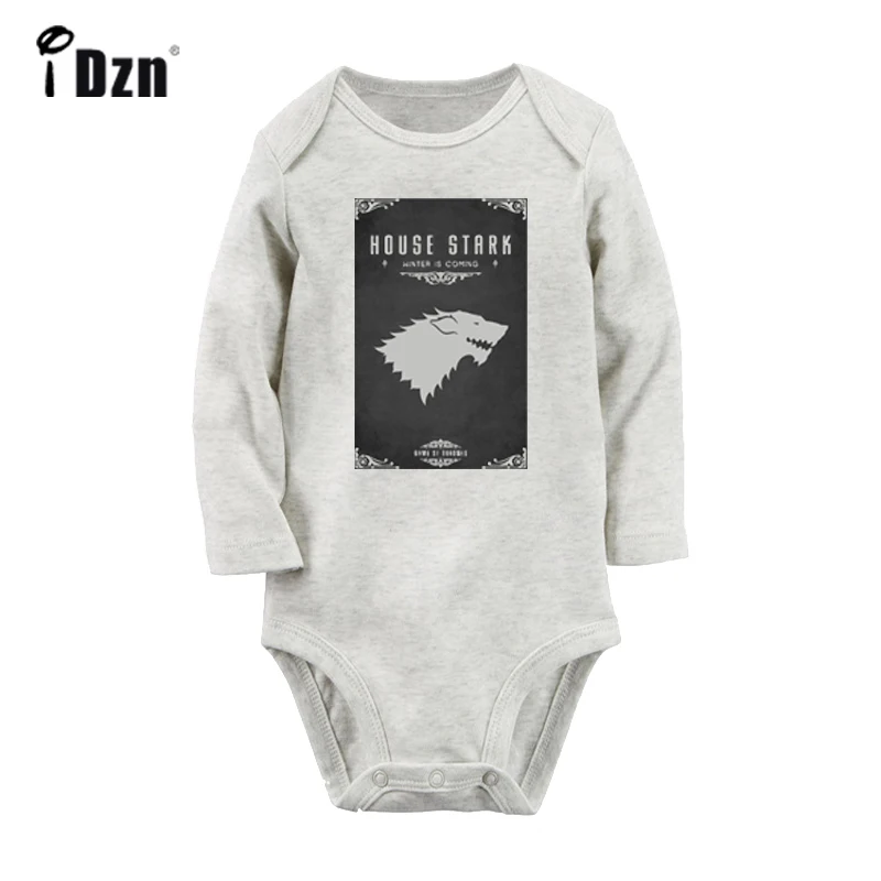 JcBaby2171GC Костюм «Игра престолов», «Дом Старков», «Игра престолов», «Зима», подходит для новорожденных, боди для малышей, комбинезон с длинными рукавами, хлопковая одежда - Цвет: JcBaby2171GC