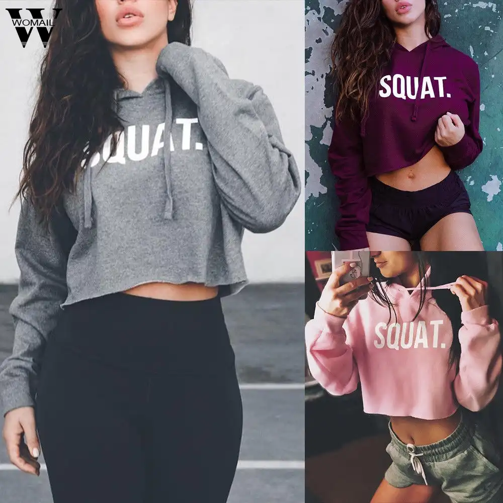 loose crop top hoodie