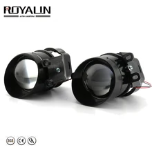 ROYALIN For Camry Fog Lights Lens Bi xenon H11 D2S Halogen Projector for Toyota Corolla Peugeot Citroen Prius Car Fog Lamp Retro
