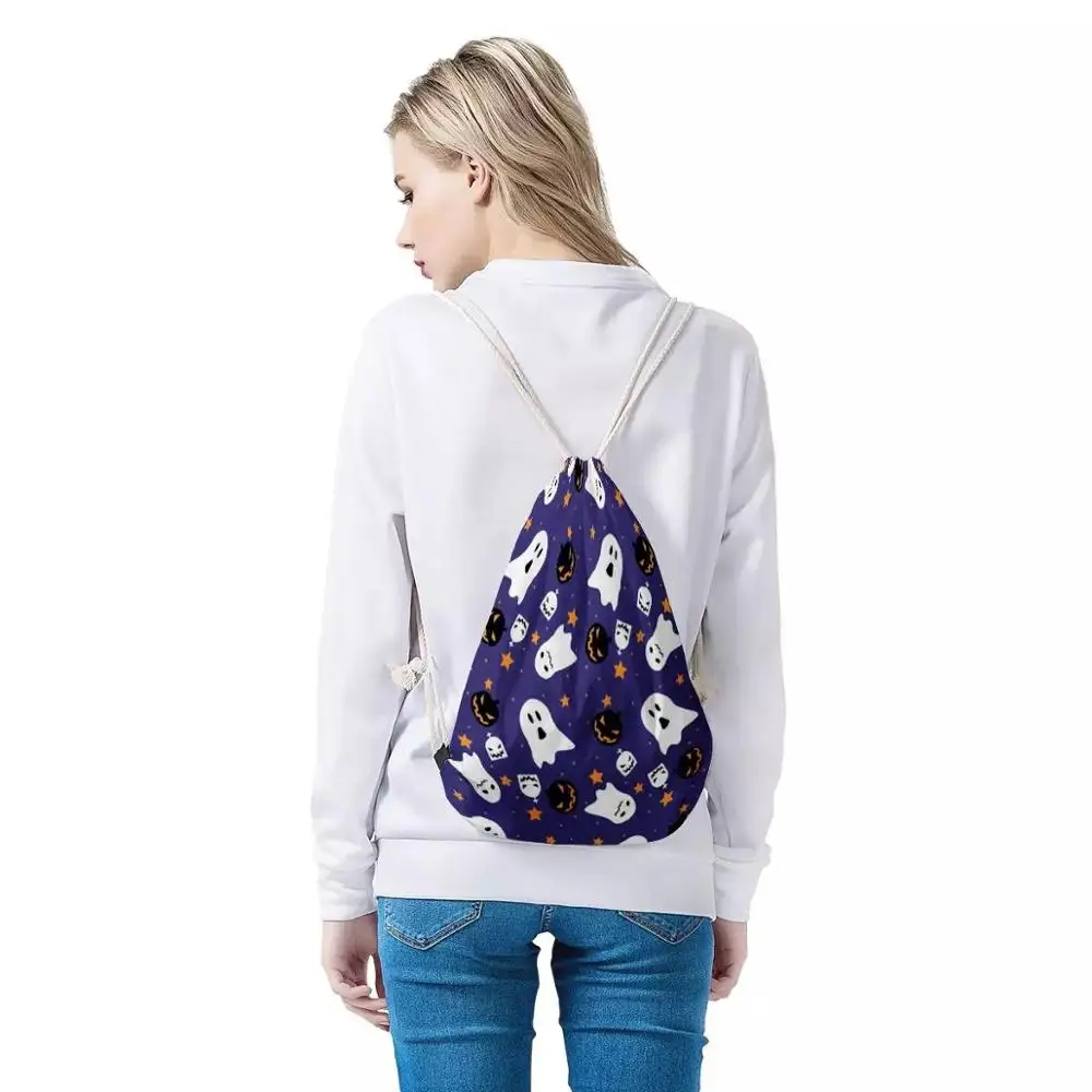 ELVISWORDS Stitch Printed School Backpacks for Boys Football Toy Storage Sack for Kid Yoga Drawstring Bag Gym Shoes Bag for Girl