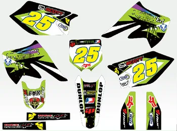 

3M KXF250 2004 2005 High quality stickers decals Free Customized numbers names for Kawasaki KX250F 2005 2004 KXF 250 250KXF