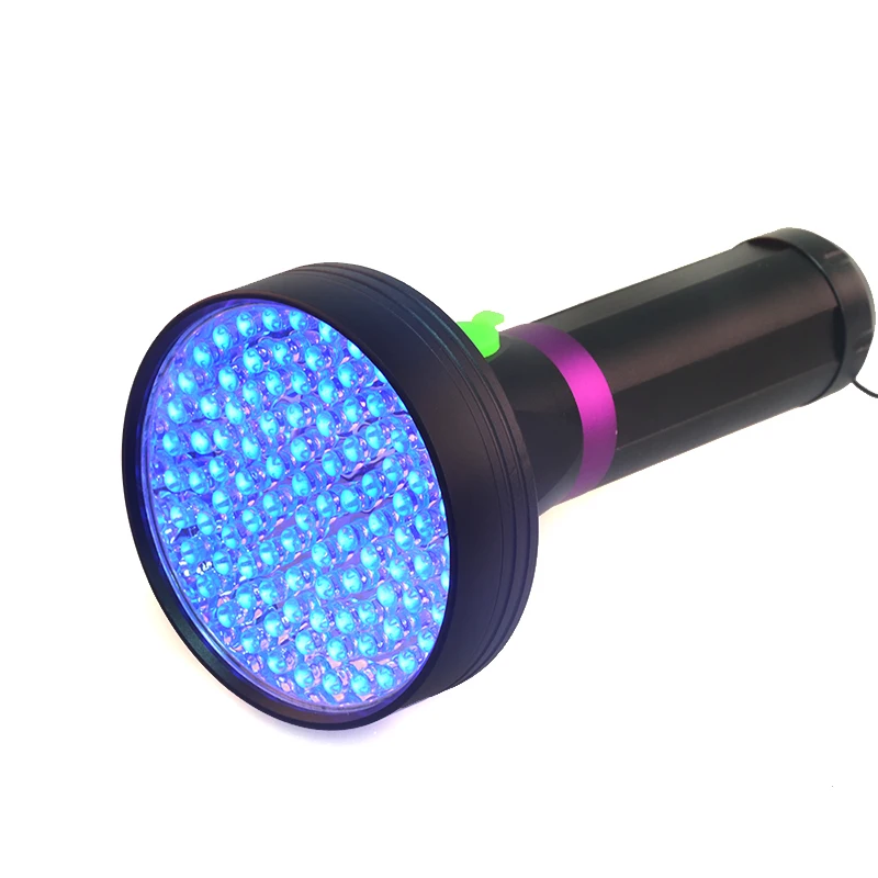 TOPCOM 390nM черный светильник УФ лампа детектор USB Перезаряжаемый Мощный 100 светодиодный искатель скорпиона флэш-светильник с батареей 26650 - Испускаемый цвет: 390nm