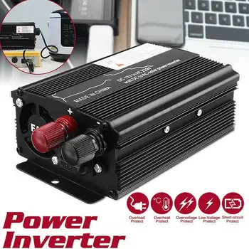 

500W Black 12/24V to 110/220V Car Solar Power Inverter Modified Sine Wave Converter