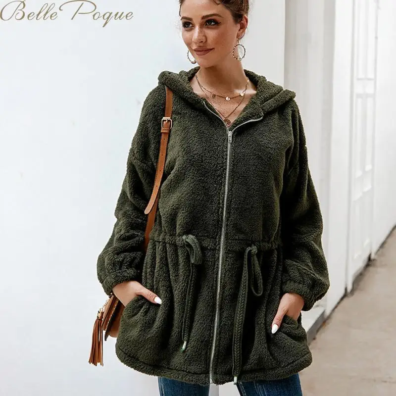 Belle poque, элегантное пуховое пальто с длинным рукавом, толстая теплая куртка для девушек, модное женское пальто с карманами и отложным воротником,, зима-осень