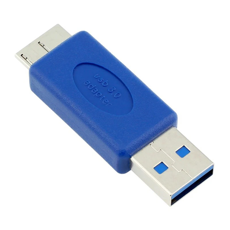 

Blue Standard USB 3.0 Type A Male to USB Micro B Male Plug Connector Adapter USB3.0 Converter Adaptor AM to MicroB
