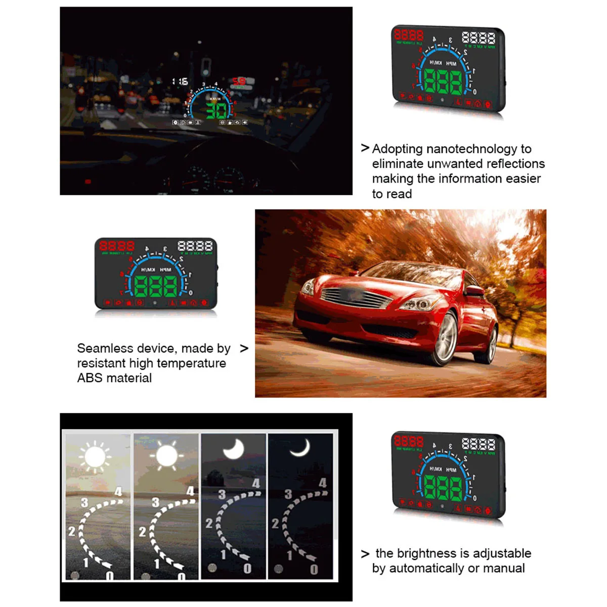 E350 OBD2 автомобильный HUD порт дисплей Спидометр лобовое стекло проектор Авто hud Дисплей проектор