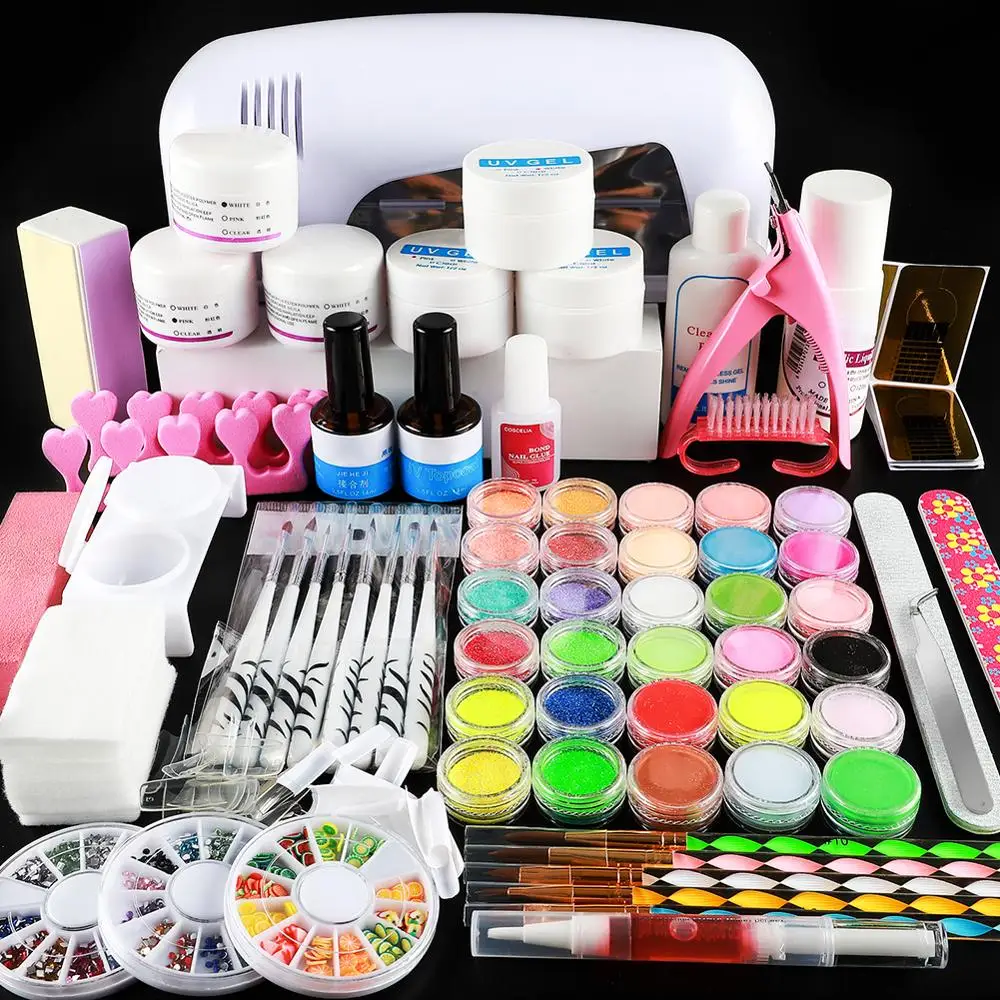 

9W Lamp Dryer Manicure Set Acrylic Powder For Nail Art Brushes For Manicure Acrylic Nail Kit Tools For Manicure All For Manicure