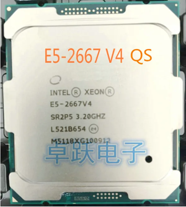 E5 2667V4 QS оригинальный Intel 2667 V4 3 20 ГГц 8 Core 25M Cache DDR4 2400 МГц Φ 135W процессор|Процессоры| |