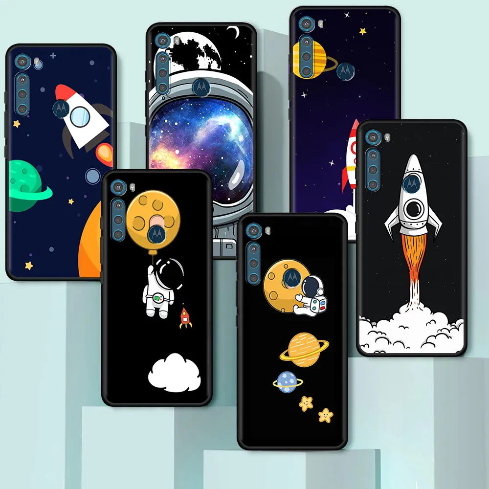Cover For Motorola One Fusion G30 G9 Play G8 Power Lite E6s G Stylus Edge Plus Phone Cases Cosmonaut Universe Astronaut Cute | Мобильные