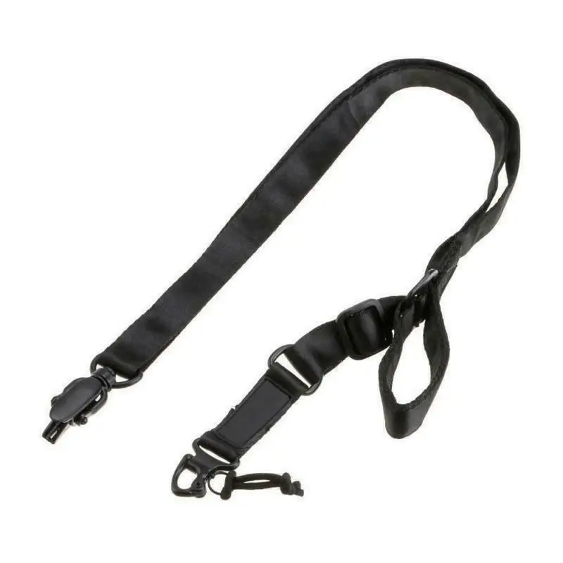 Black Тактический Регулируемый Многофункциональный Тактический Heavy Duty 2-х точечный прицел слинг одного двойная точка слинг - Цвет: Black