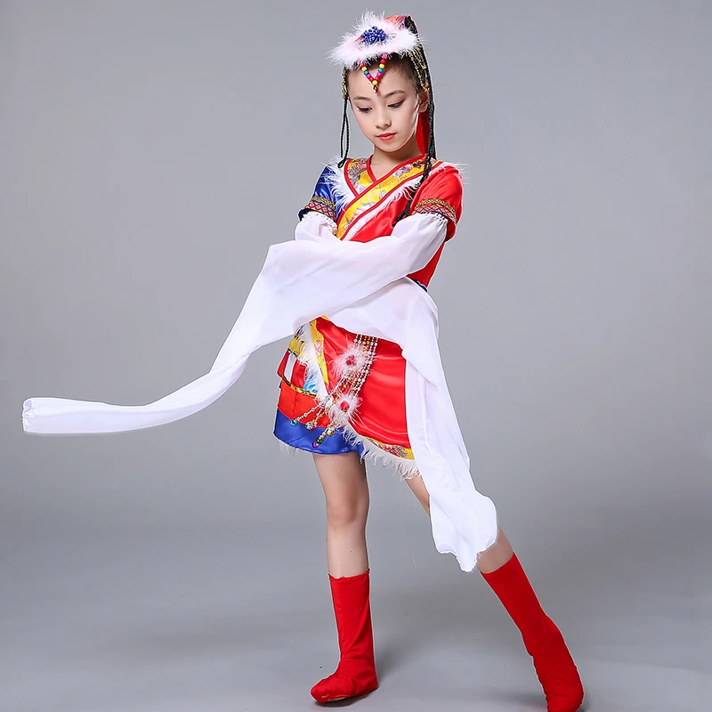 Традиционная монгольская прерия для девочек, костюм Хана вечерние сценические платья, Азиатская мода, Империя, одежда для детей - Цвет: Style6
