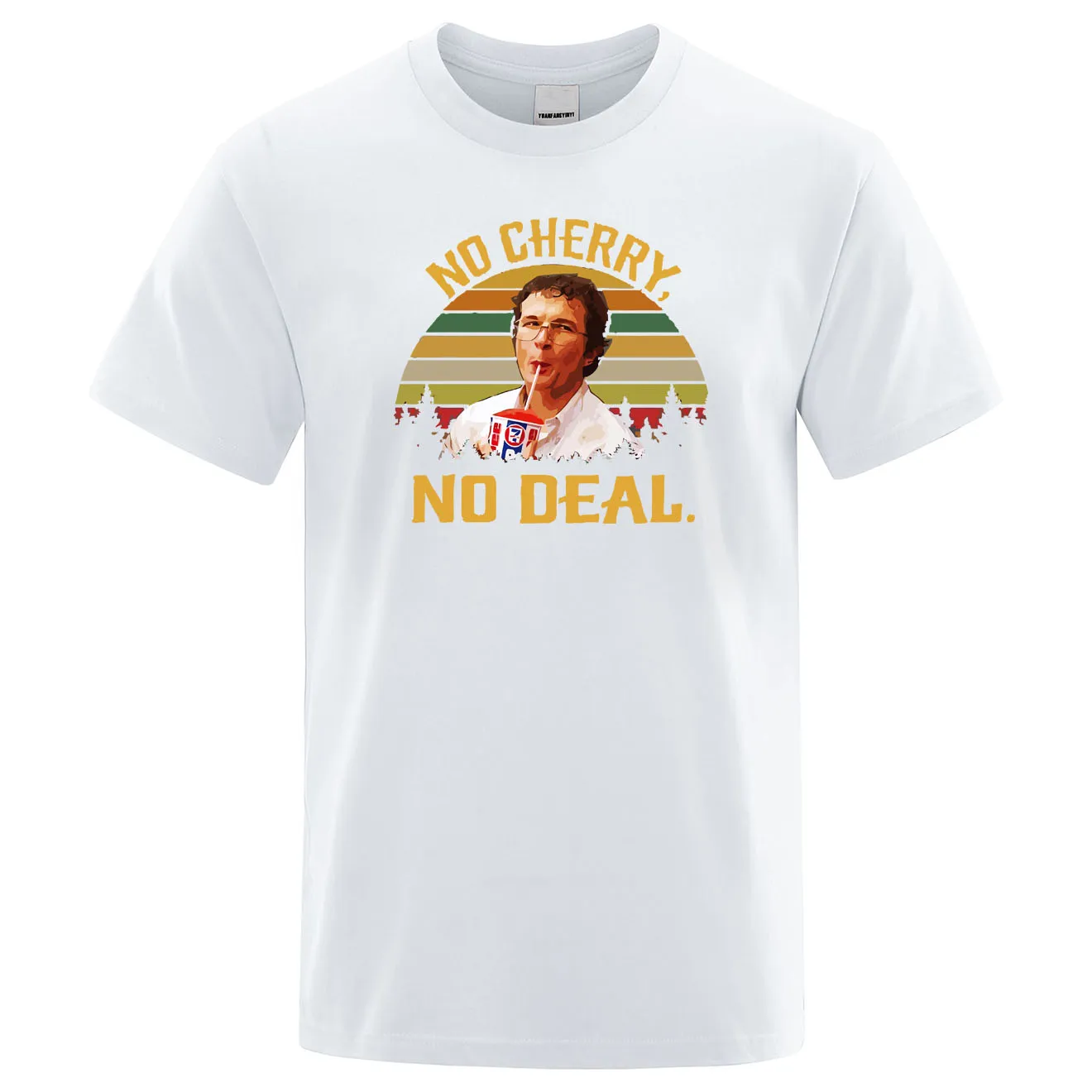 No Cherry No Deal Мужская футболка с рисунком, короткий рукав, повседневные летние хлопковые топы, винтажная Ретро футболка, футболка с принтом «чужак»