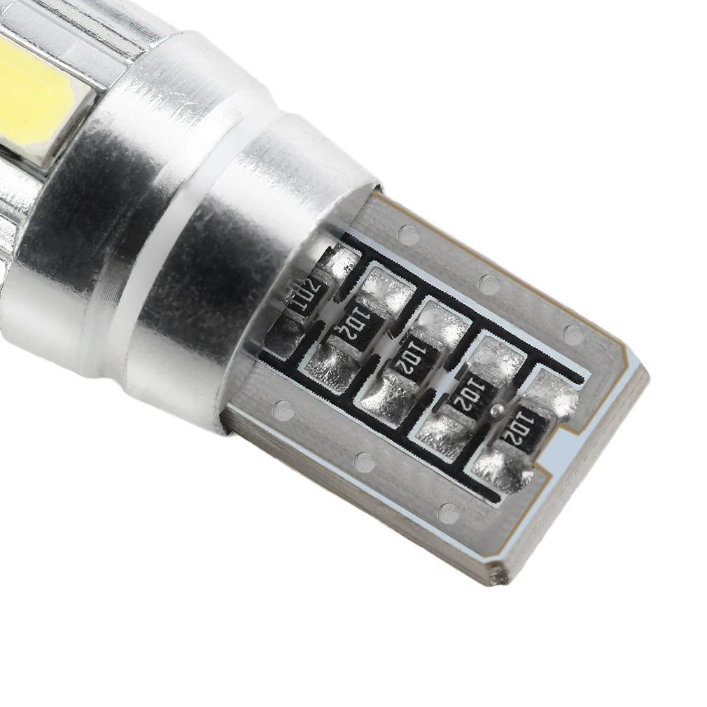 T10 W5W 168 501 Interior Xenon White LED CANBUS NO OBC ERROR 10 SMD with Lens Projector Aluminum Case bulbs