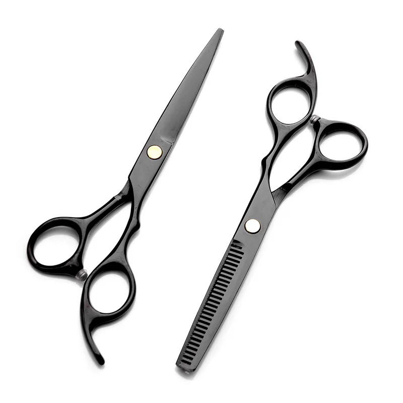 2 шт. ножницы для волос парикмахерский набор профессиональные ножницы для стрижки волос прямые филировочные ножницы парикмахерские салонные инструменты - Цвет: 2pcsNO.2