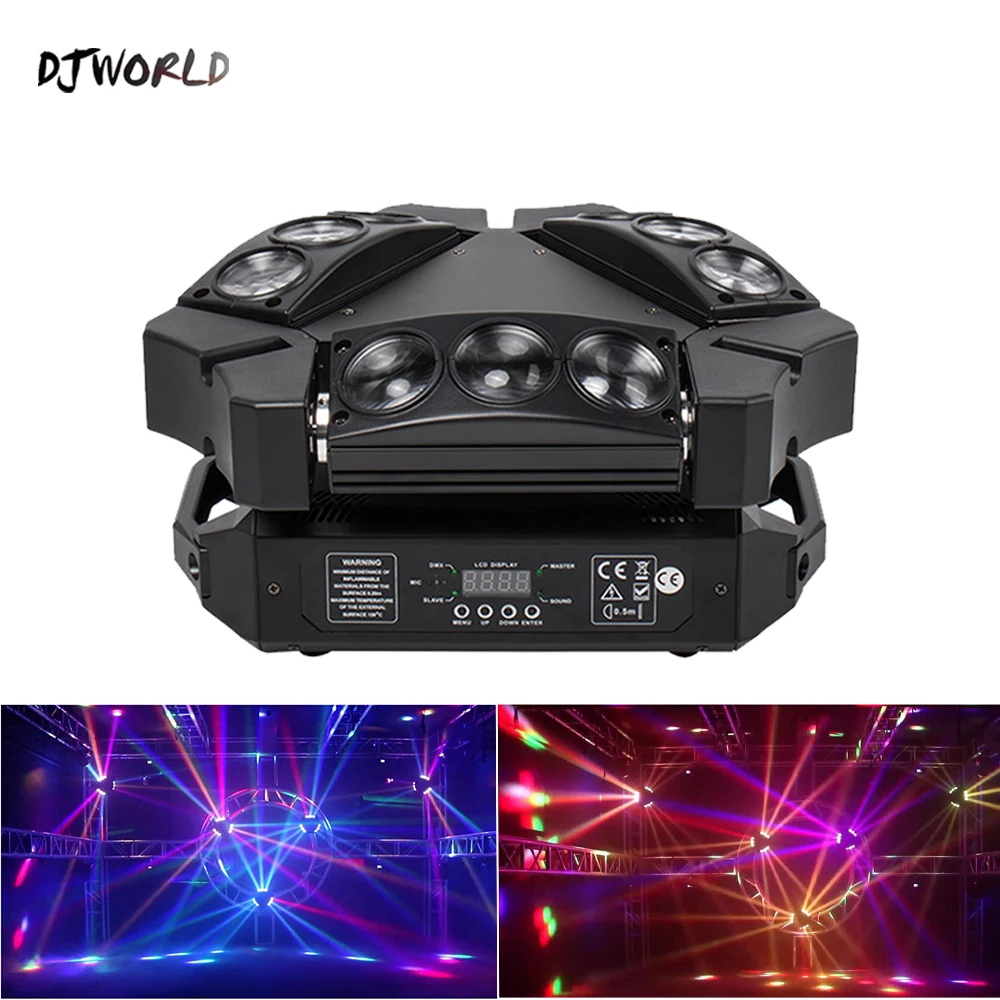 1/2 шт. DJWORLD Мини светодиодный Луч 9x10 Вт паук стробоскопический сигнал Управление