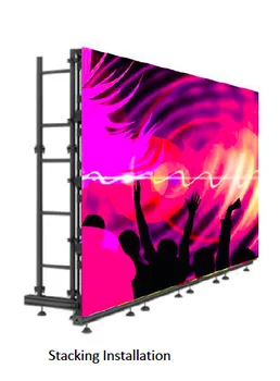

stacking installation led screen indoor outdoor use p3.91p4.81p2.6p2.976 rental led display